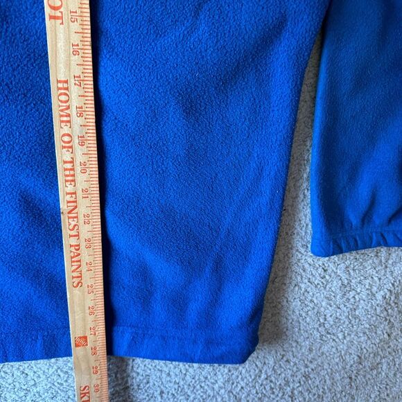 Jerzees Jacket Mens Medium Blue Fleece‎ Full Zip Mock Neck Ski Outdoor Holiday - Picture 8 of 10